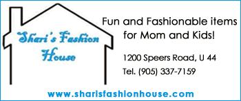 Shari's Fashion House in Oakville. Fun and Fashionable items for moms and kids!