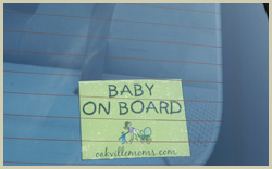 Baby On Board sign - Safety for children signs.
