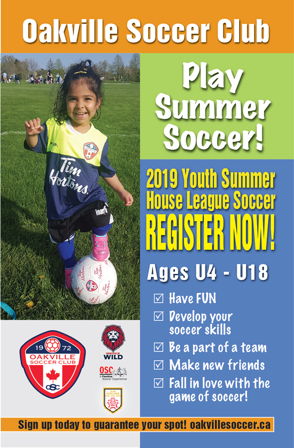 Oakville Soccer Club Play Summer Soccer